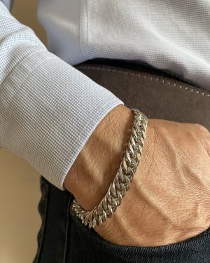 Axexuar - 316L Çelik Erkek Zincir Bileklik (8 mm) | Kararmaz & Antialerjik