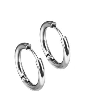 Kadin Erkek 316L Cerrahi̇ Çeli̇k Halka Küpe Deli̇k Kulaklara 14 Mm