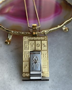 316L Gerçek Çeli̇k Altin Sari Burç Horoscope Kolyesi̇ Kadin Erkek Tablet Madalyon Kolye Kararmaz